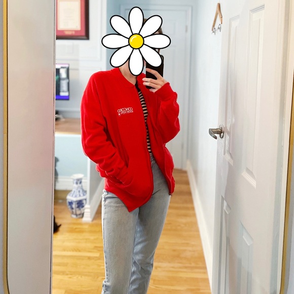 Retro red Budweiser zip up sweater - Picture 3 of 6